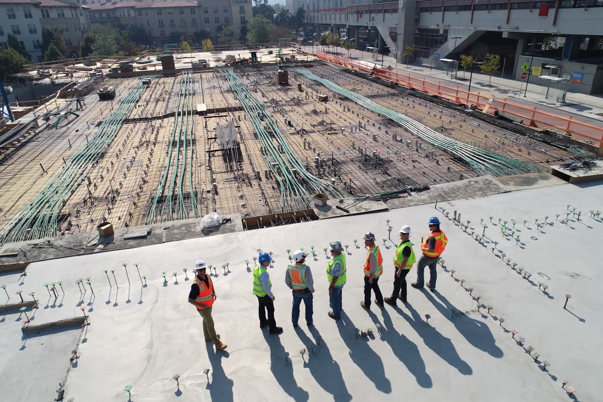 Active construction site requiring CPM scheduling